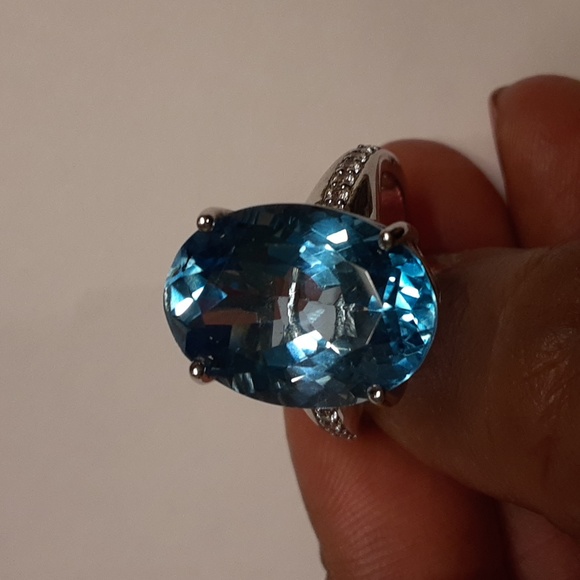 925 Genuine Blue and White Topaz. FIRM. - Picture 9 of 10